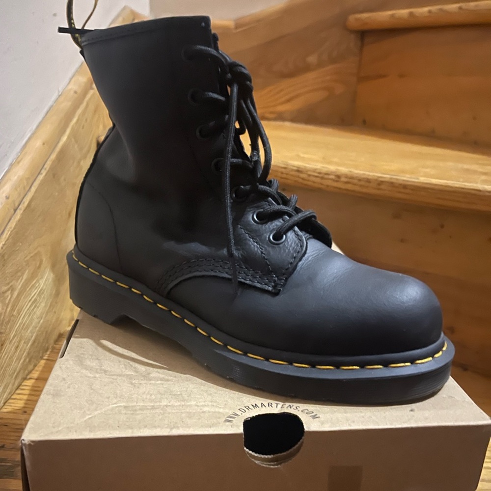 Dr Marten womens steel toe work boot